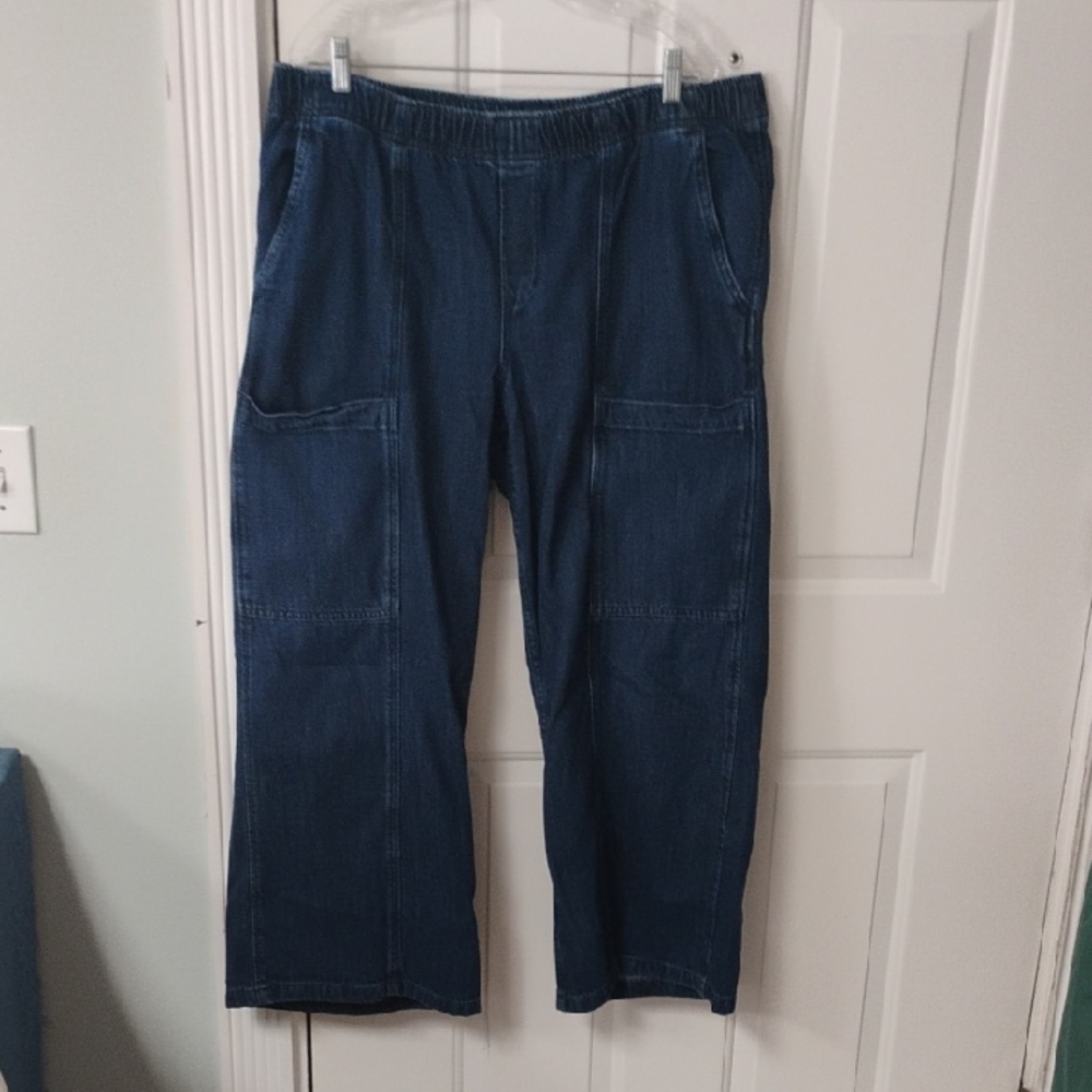 GAP Navy Denim Cargo Pants